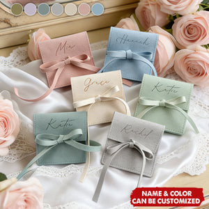 Custom Name Jewelry Organizer Envelope Pouch - Personalized Jewellery Pouch