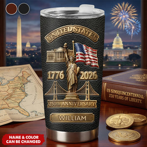 Custom Tumbler - Personalized America 250th Anniversary Gifts For Women, Men