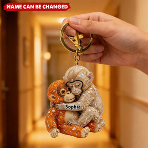 Monkey Punch Acrylic Keychain - Personalized Gifts