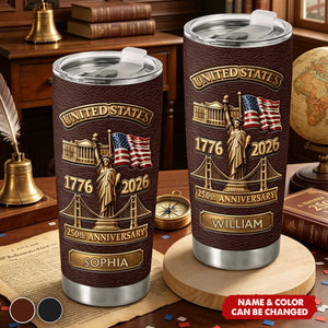 Custom Tumbler - Personalized America 250th Anniversary Gifts For Women, Men