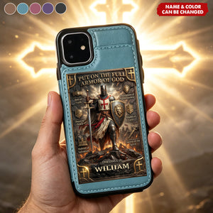 Armor Of God | Personalized Leather Flip Wallet Phone Case