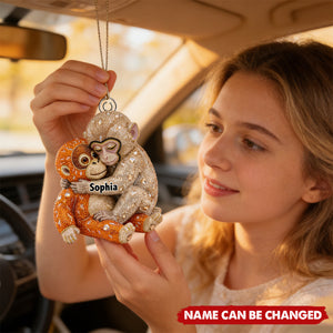 Monkey Punch Acrylic Car Ornament - Personalized Gifts