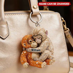 Monkey Punch Acrylic Keychain - Personalized Gifts
