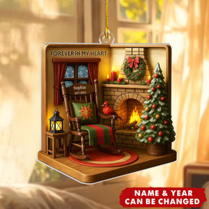 Never Truly Gone - Personalized Memorial Sympathy Acrylic Ornament For Loss Of Mom, Dad