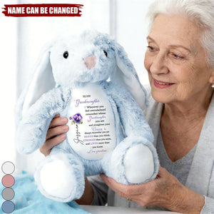 To My Granddaughter/Grandson, Whenever You Feel Overwhelmed - Personalized Stuffed Bunny