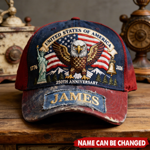 Proud Eagle - Personalized Patriot Classic Cap, Gifts For Patriots