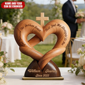 God Bless The Broken Road That Led Me Straight To You - Personalized 2-Layered Wooden Plaque