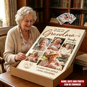 The Day You Became My Grandma - Personalized Poster, Gift for Grandma