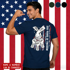 Stars & Stripes Family 250 Years Of Freedom - Personalized T Shirt