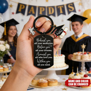 We Are So Proud of You - Personalized Family Graduation Keychain