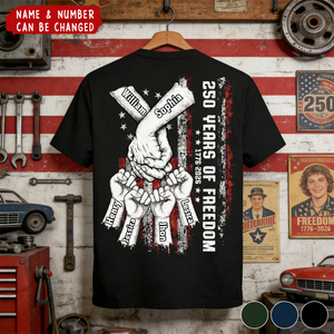 Stars & Stripes Family 250 Years Of Freedom - Personalized T Shirt