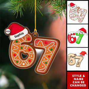 Teen Slang Funny Six Seven Personalized Acrylic Tree Ornament