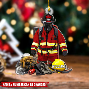 Personalized Gifts For Firefighter Christmas Ornament