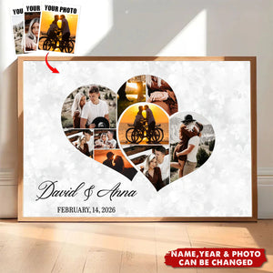 Two Hearts Entangled - Personalized Poster, Gift For Couples