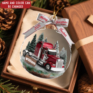 Truck Driver - Personalized Christmas Acrylic Ornament