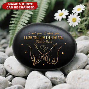 Hand In Hand, Come What May Personalized Printed Rock - Anniversary Wedding Gifts