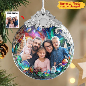 Custom Photo Christmas Globe Ball - Personalized Photo Ornament