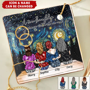 A True Friendship Is A Journey Without An End Stained Glass Style - Personalized Jewelry Dish