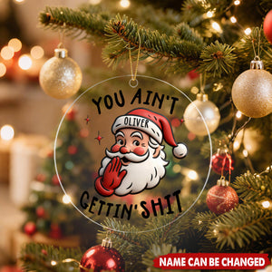 Funny Christmas Santa Personalized Acrylic Ornament