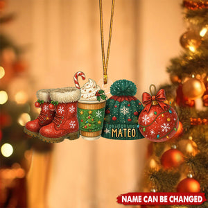 Cute Christmas Vibes Cocoa Mug personalized Acrylic Ornament