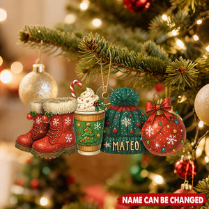 Cute Christmas Vibes Cocoa Mug personalized Acrylic Ornament