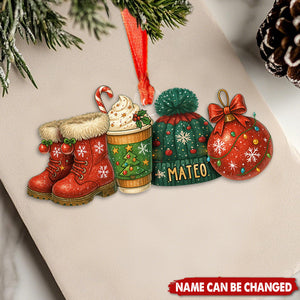 Cute Christmas Vibes Cocoa Mug personalized Acrylic Ornament