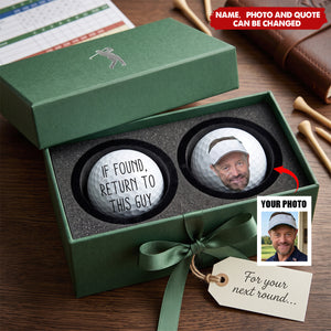 If Found, Return To This Guy Funny Gift For Golfers - Personalized Golf Ball