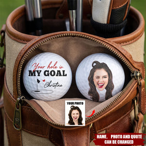 You Are My Hole In One Best Husband Boyfriend By Par Golfer - Personalized Photo Golf Ball