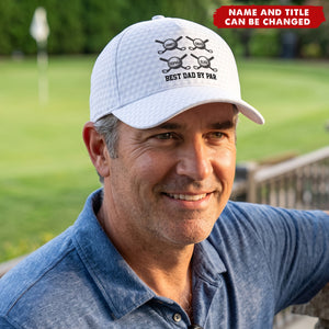 Custom Hat, All Over Print Classic Cap - Personalized Birthday Golf Gifts For Dad, Grandpa - Golf Dad Life Is The Best