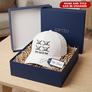Custom Hat, All Over Print Classic Cap - Personalized Birthday Golf Gifts For Dad, Grandpa - Golf Dad Life Is The Best