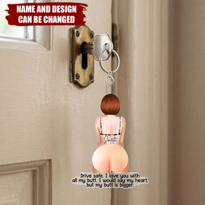 Drive Safe I Fcking Love You - Personalized Rear View Mirror Ornament