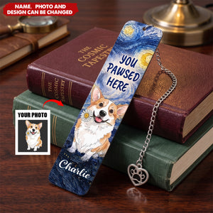 Custom Photo Bookmark - Personalized Bookish Gifts For Book Lovers, Bookworms, Dog Dad And Mom, Cat Owners - Paws, Read, Repea