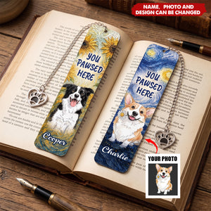 Custom Photo Bookmark - Personalized Bookish Gifts For Book Lovers, Bookworms, Dog Dad And Mom, Cat Owners - Paws, Read, Repea