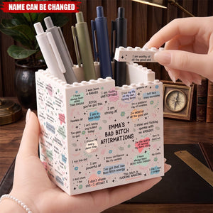 Bad B*tch Affirmations Gifts For Her, Coworkers, Friends - Personalized Pen Holder