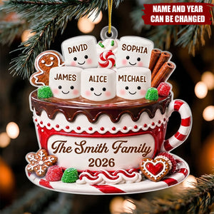 Custom Acrylic Ornament - Personalized Christmas Birthday Gifts For Mom, Dad, Brother, Sister - Warm Wishes From Our Family