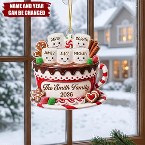 Custom Acrylic Ornament - Personalized Christmas Birthday Gifts For Mom, Dad, Brother, Sister - Warm Wishes From Our Family