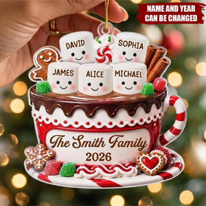 Custom Acrylic Ornament - Personalized Christmas Birthday Gifts For Mom, Dad, Brother, Sister - Warm Wishes From Our Family