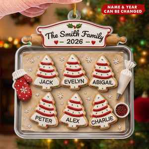 Custom Acrylic Ornament - Personalized Christmas Birthday Gifts For Mom, Dad, Brother, Sister - Joy Feels Like Family