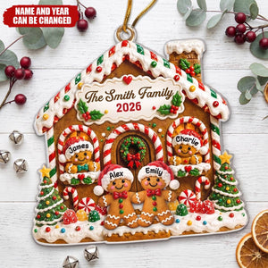 Custom Gingerbread Acrylic Ornament - Personalized Christmas Birthday Gifts For Mom, Dad, Brother, Sister - Sweet Memories Together