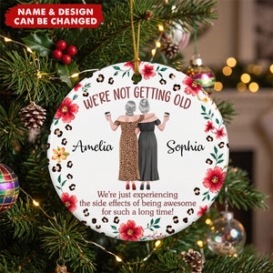 Custom Ceramic Ornament - Personalized Best Friend Christmas Birthday Gifts For Women, Besties, Sisters, BFF - Besties For A Lifetime