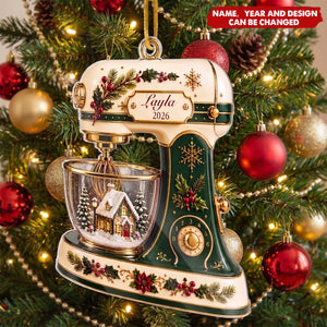 Custom Acrylic Ornament - Personalized Christmas Birthday Gifts For Baking Lovers, Bakers, Wife, Daughter, Besties, Sisters, Granddaughter, Grandma, Mom, Yourself - Made With Love