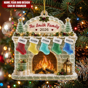 Custom Acrylic Ornament - Personalized Christmas Birthday Gifts For Mom, Dad, Brother, Sister - Walking In Christmas Spirit