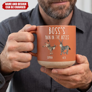 Boss's Pain In The Asses, Custom Title - Gifts For Coworker - Personalized Mug