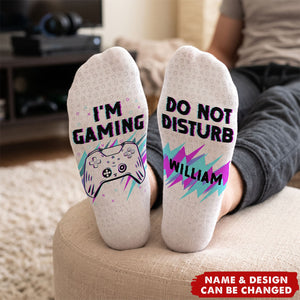 I'm Gaming Do Not Disturb - Personalized Crew Socks