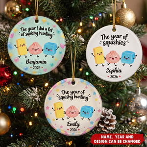 Custom Squishy Ceramic Ornament - Personalized Christmas Birthday Gifts For Kids - Squishy Little Holiday Joy