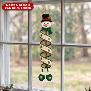 Custom Snowman, Santa Spiral Acrylic Ornament - Personalized Christmas Birthday Gifts For Family,Friend - Personalized Ornament