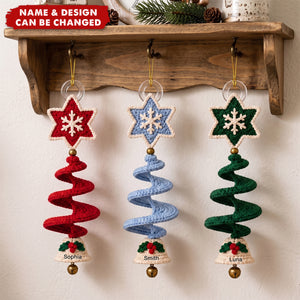 Custom Star Snowflake Bell Acrylic Ornament - Personalized Christmas Birthday Gifts For Family,Friend - Personalized Ornament