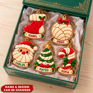 Custom Navidad Concha Pan Dulce Ornament Gift For Kids Grandkids - Personalized Ornament