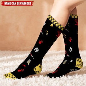 Gift For True Crime Lovers - Personalized Binge Watching Socks