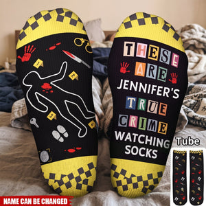 Gift For True Crime Lovers - Personalized Binge Watching Socks